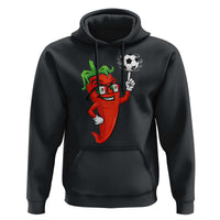 Cool Chili Pepper Soccer Player Hoodie Mexican Spicy Food Lover