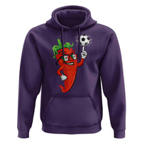 Cool Chili Pepper Soccer Player Hoodie Mexican Spicy Food Lover