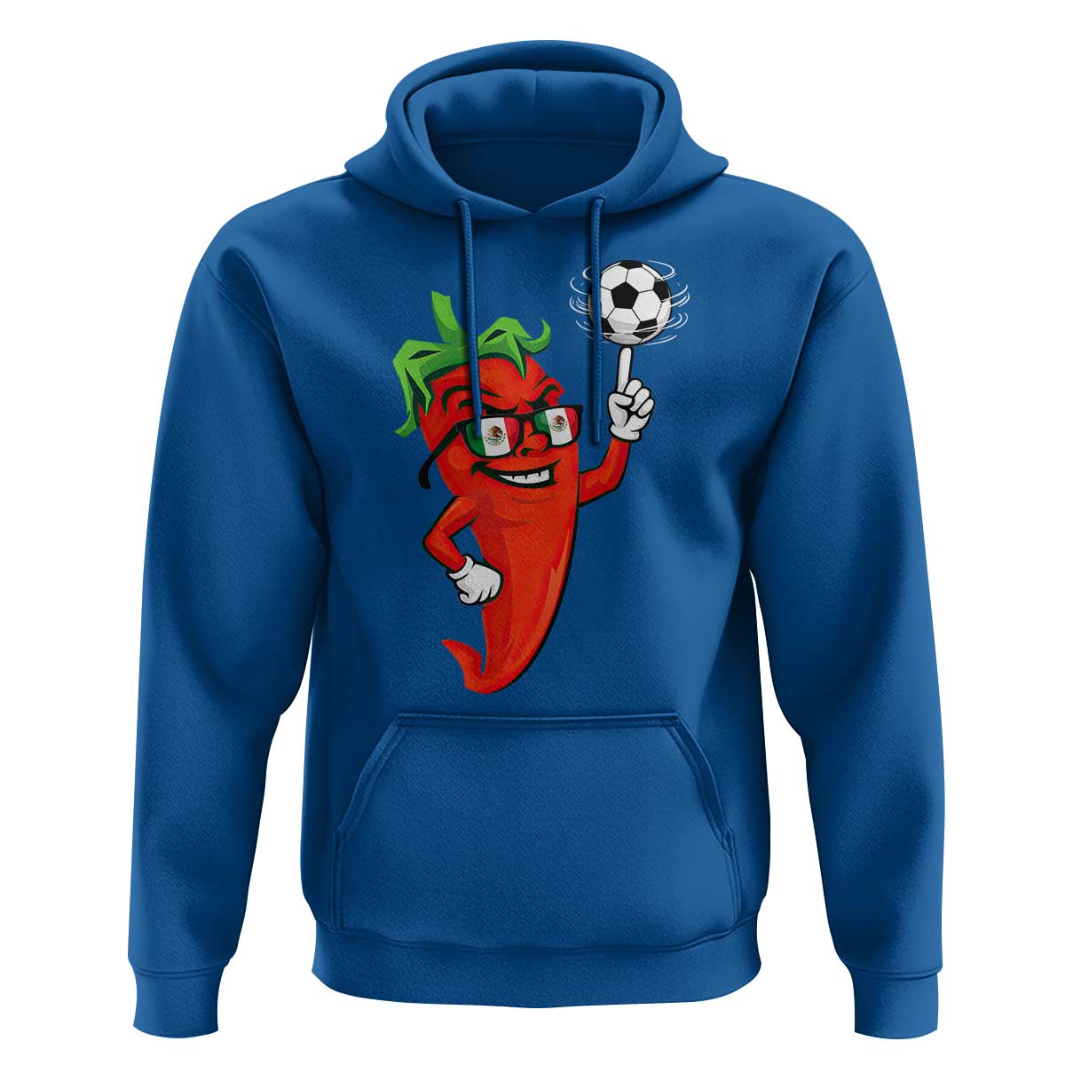 Cool Chili Pepper Soccer Player Hoodie Mexican Spicy Food Lover