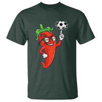 Cool Chili Pepper Soccer Player T Shirt Mexican Spicy Food Lover