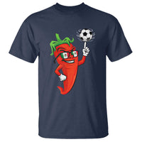 Cool Chili Pepper Soccer Player T Shirt Mexican Spicy Food Lover