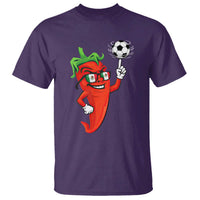 Cool Chili Pepper Soccer Player T Shirt Mexican Spicy Food Lover