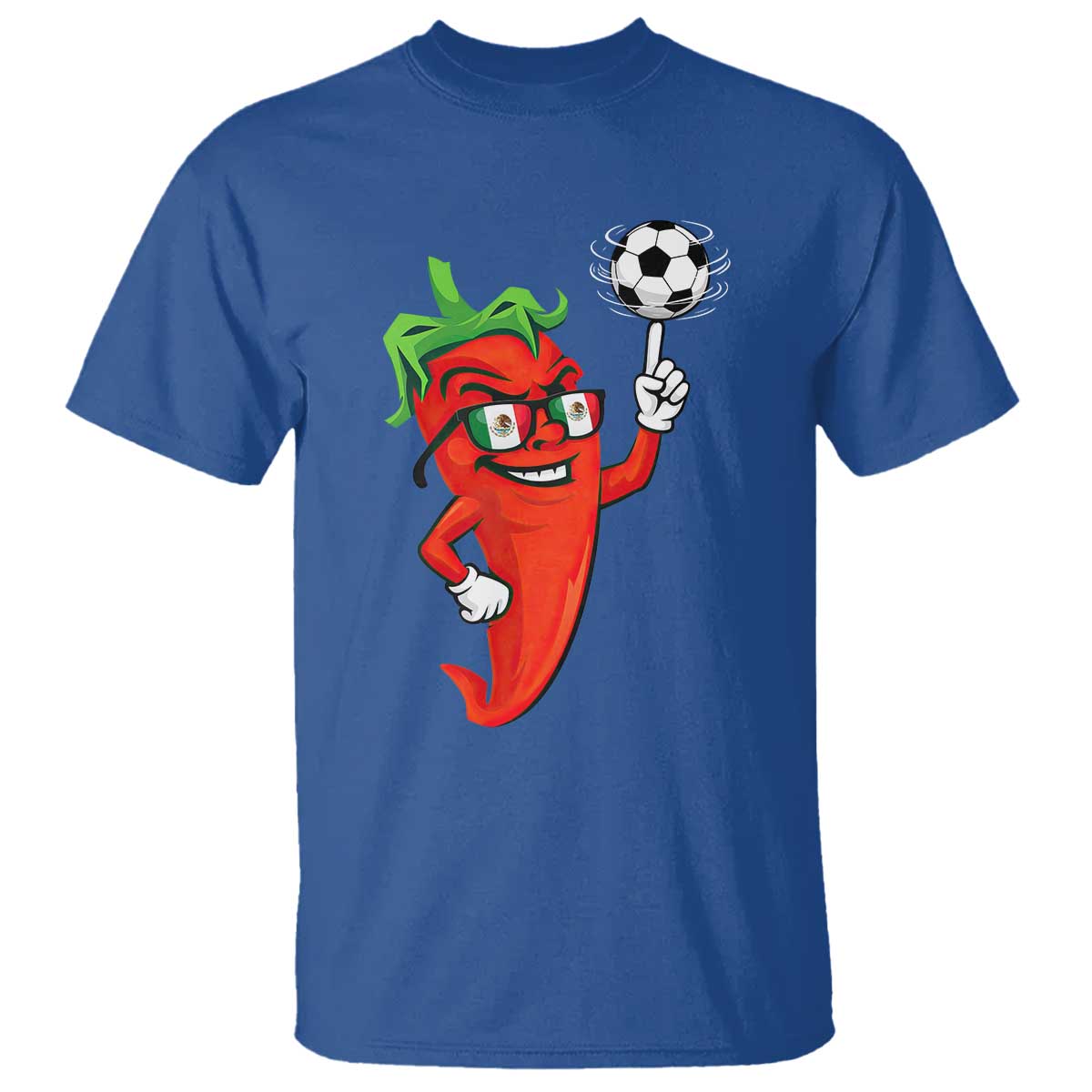 Cool Chili Pepper Soccer Player T Shirt Mexican Spicy Food Lover