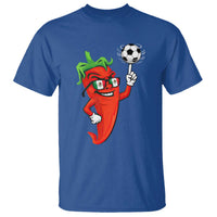 Cool Chili Pepper Soccer Player T Shirt Mexican Spicy Food Lover