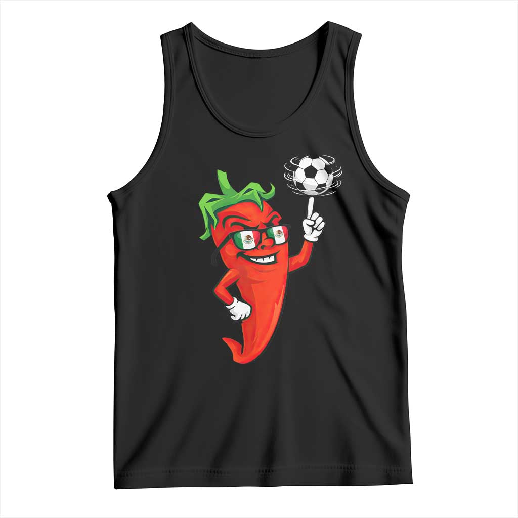 Cool Chili Pepper Soccer Player Tank Top Mexican Spicy Food Lover