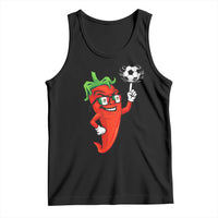 Cool Chili Pepper Soccer Player Tank Top Mexican Spicy Food Lover