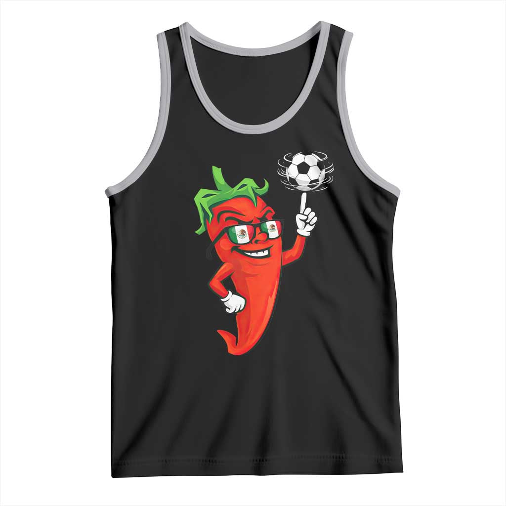 Cool Chili Pepper Soccer Player Tank Top Mexican Spicy Food Lover