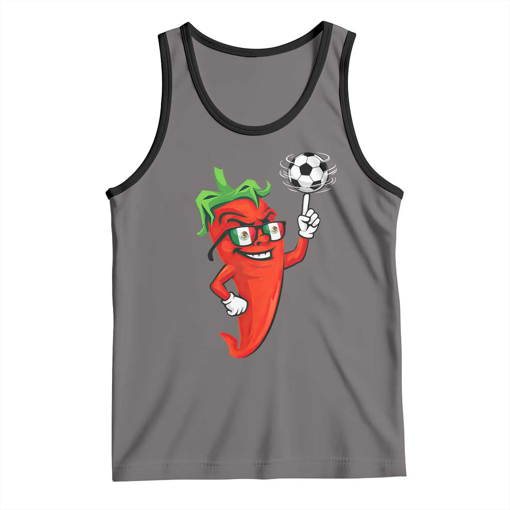 Cool Chili Pepper Soccer Player Tank Top Mexican Spicy Food Lover