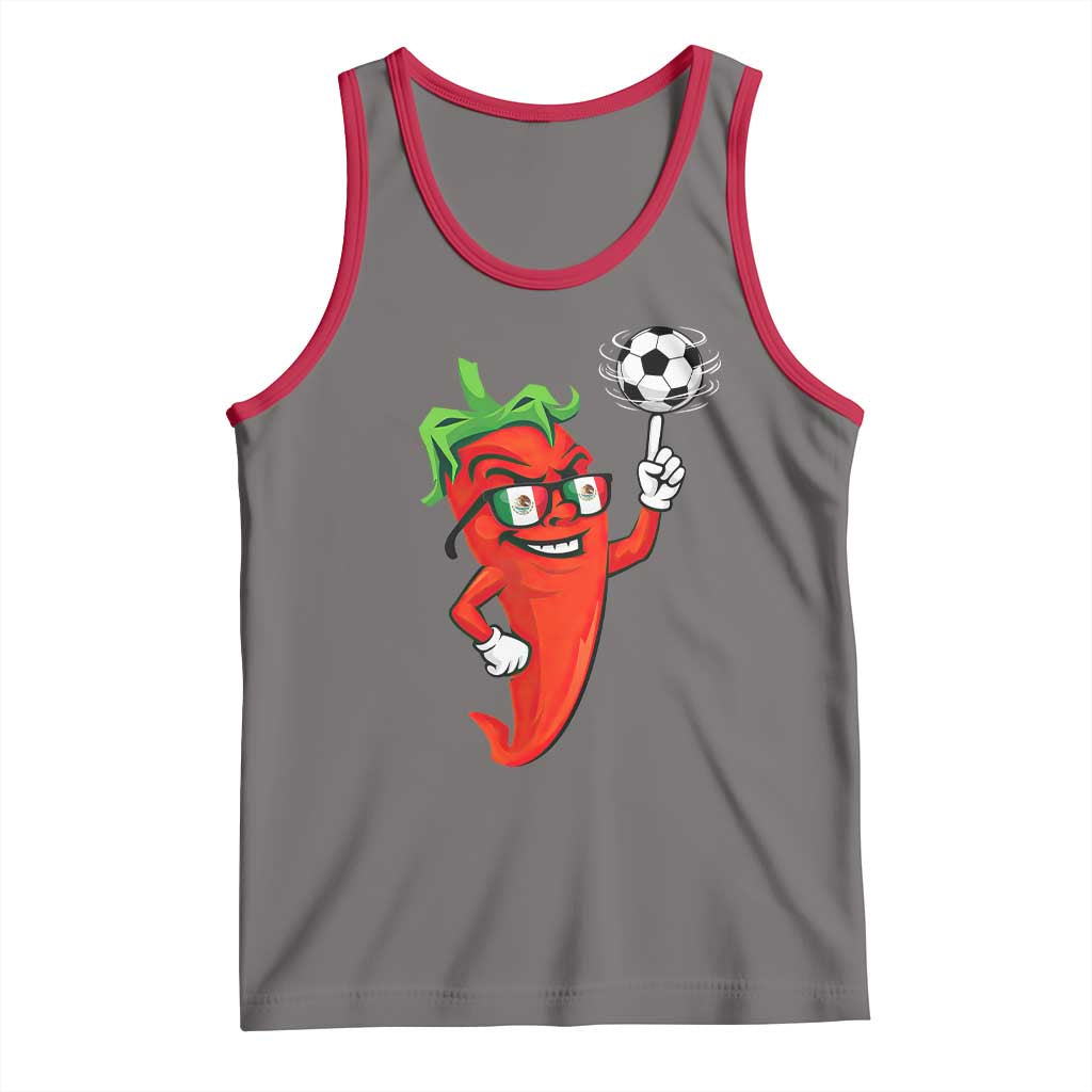 Cool Chili Pepper Soccer Player Tank Top Mexican Spicy Food Lover