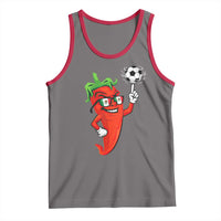 Cool Chili Pepper Soccer Player Tank Top Mexican Spicy Food Lover