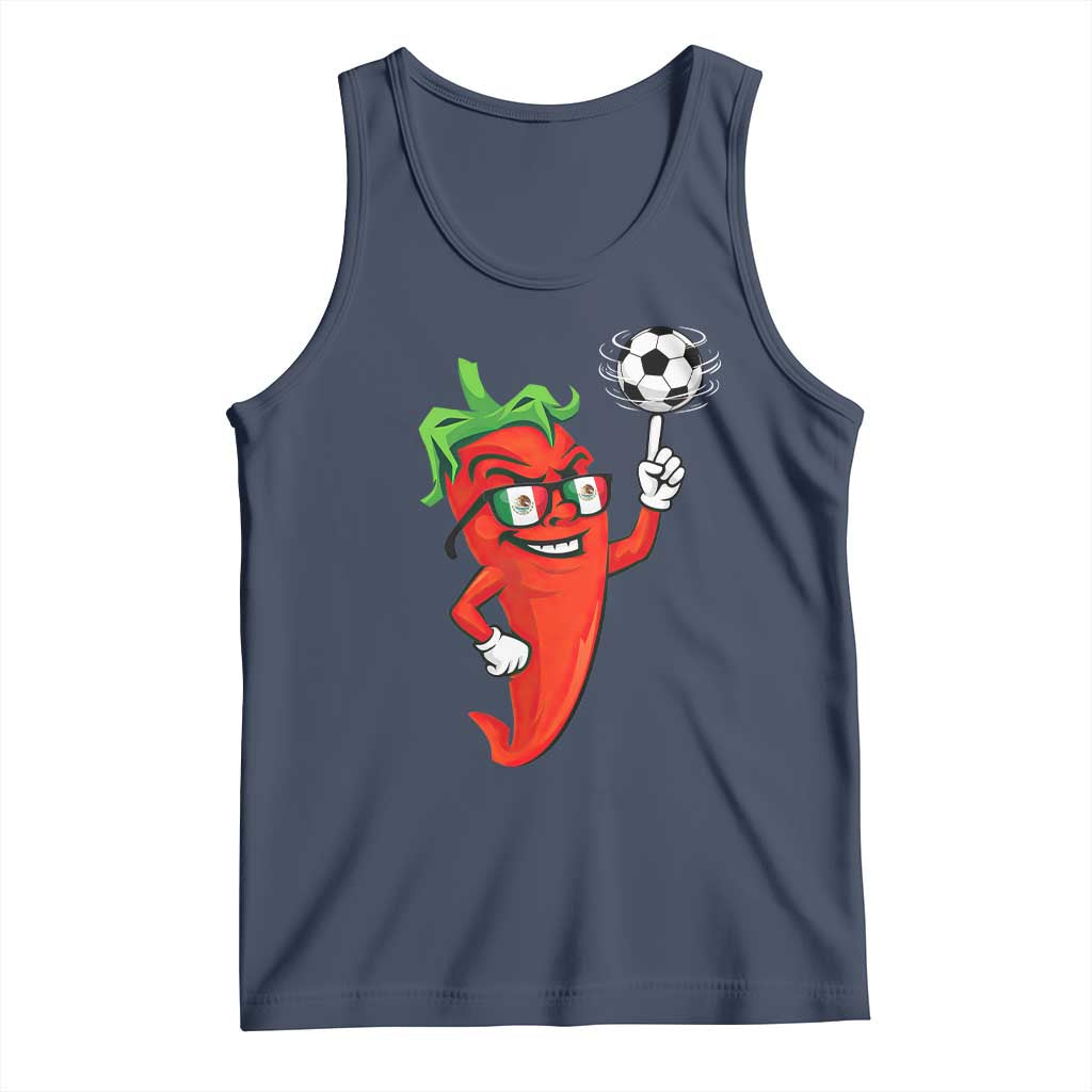 Cool Chili Pepper Soccer Player Tank Top Mexican Spicy Food Lover
