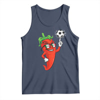 Cool Chili Pepper Soccer Player Tank Top Mexican Spicy Food Lover