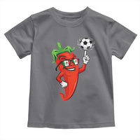 Cool Chili Pepper Soccer Player Toddler T Shirt Mexican Spicy Food Lover