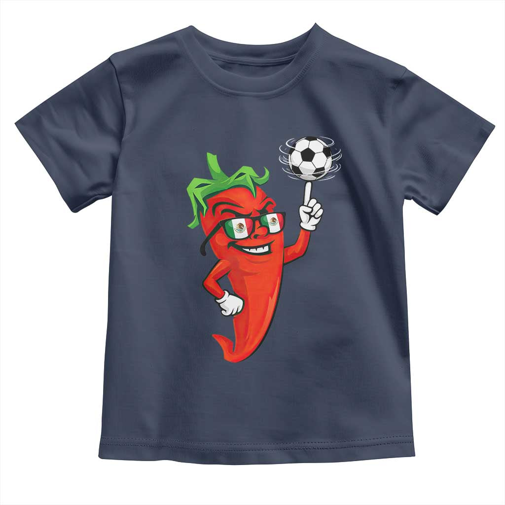 Cool Chili Pepper Soccer Player Toddler T Shirt Mexican Spicy Food Lover