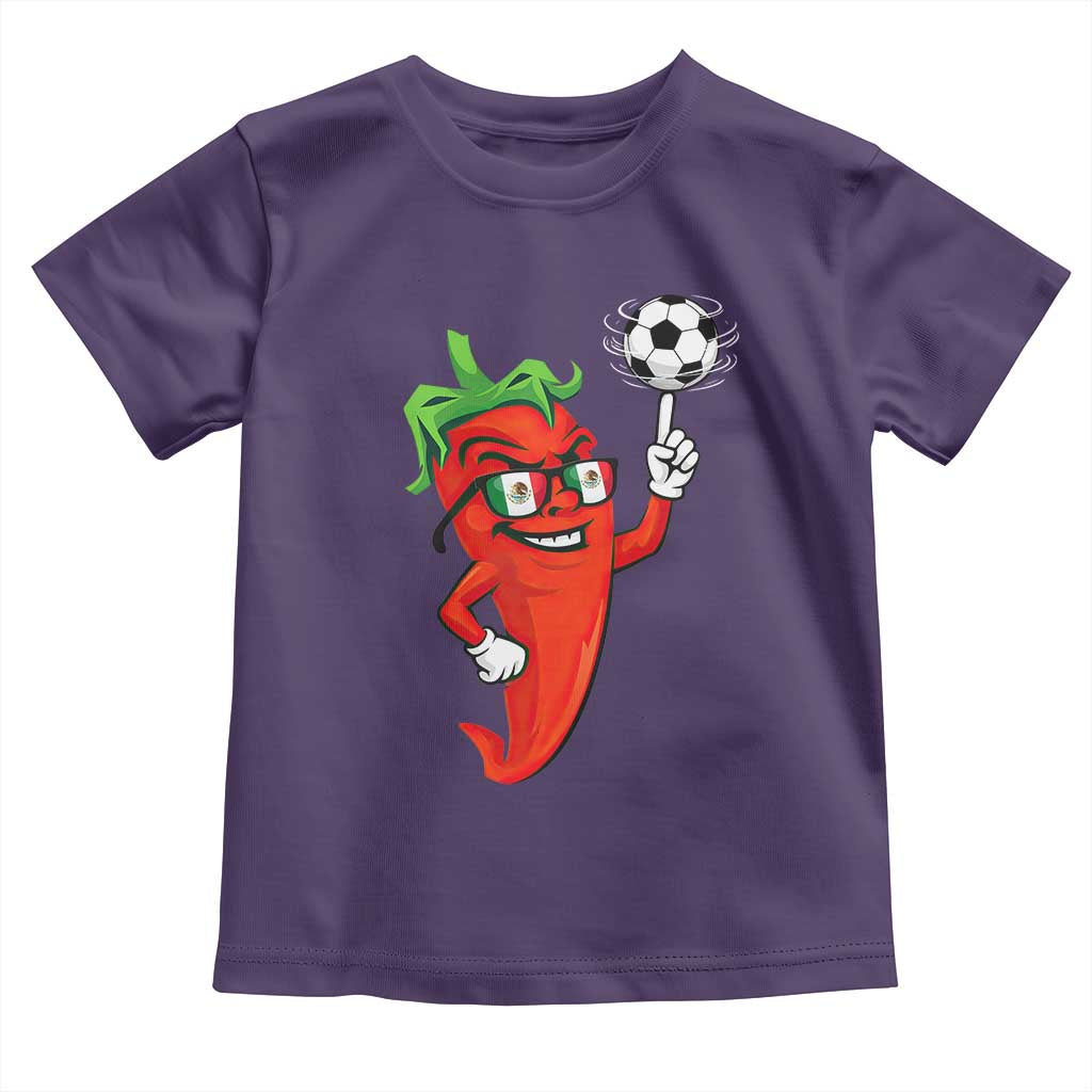 Cool Chili Pepper Soccer Player Toddler T Shirt Mexican Spicy Food Lover