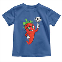Cool Chili Pepper Soccer Player Toddler T Shirt Mexican Spicy Food Lover
