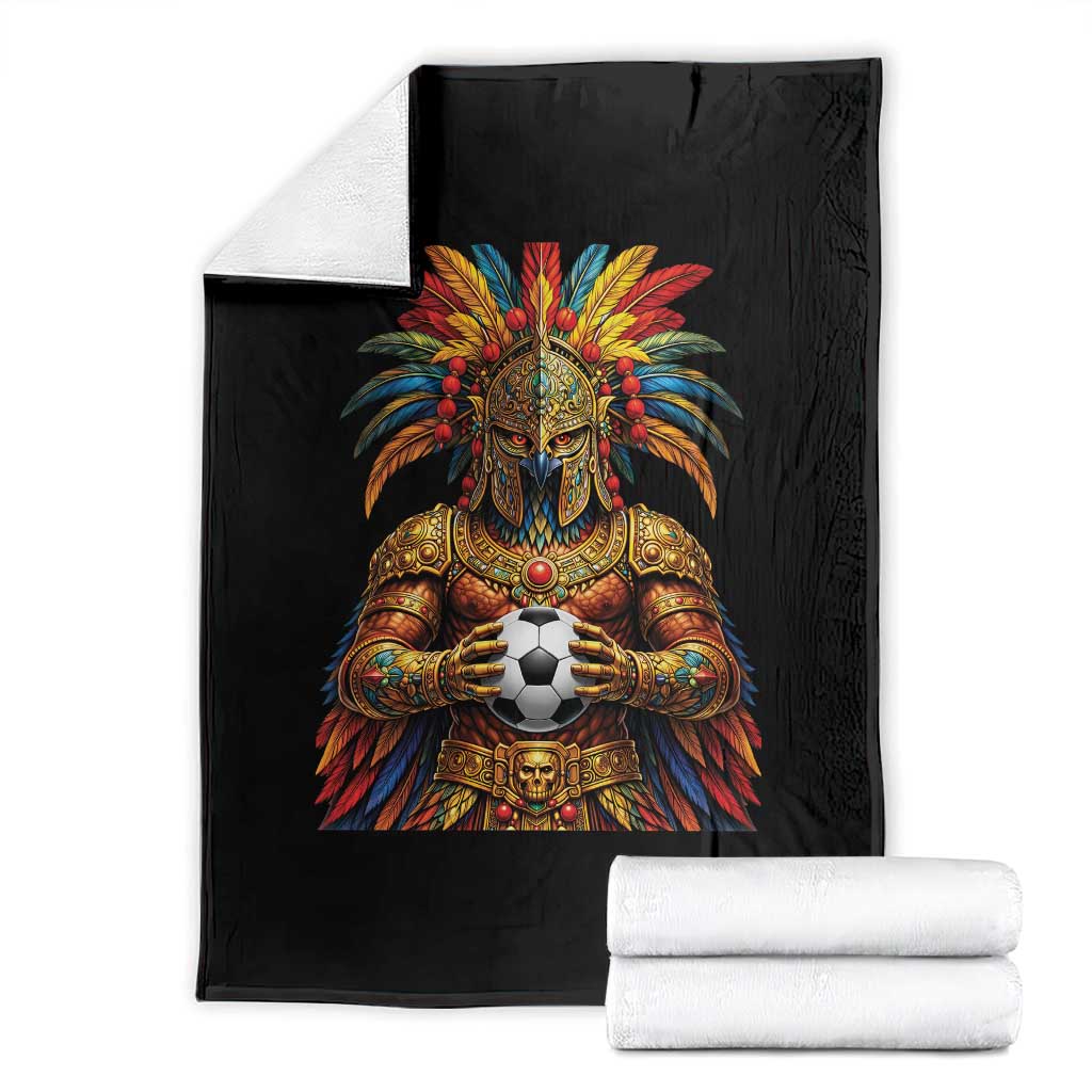 Legendary Tribal Soccer Warrior Throw Blanket Football Lover