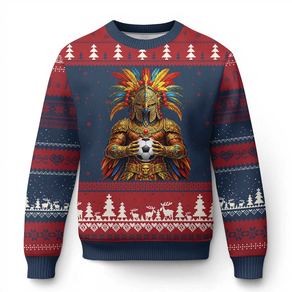 Legendary Tribal Soccer Warrior Ugly Christmas Sweater Football Lover