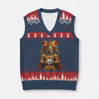 Legendary Tribal Soccer Warrior V-Neck Knit Sweater Vest Football Lover