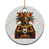 Legendary Tribal Soccer Warrior Ceramic Ornament Football Lover
