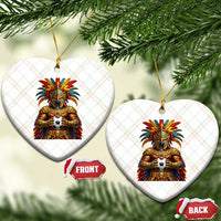 Legendary Tribal Soccer Warrior Ceramic Ornament Football Lover
