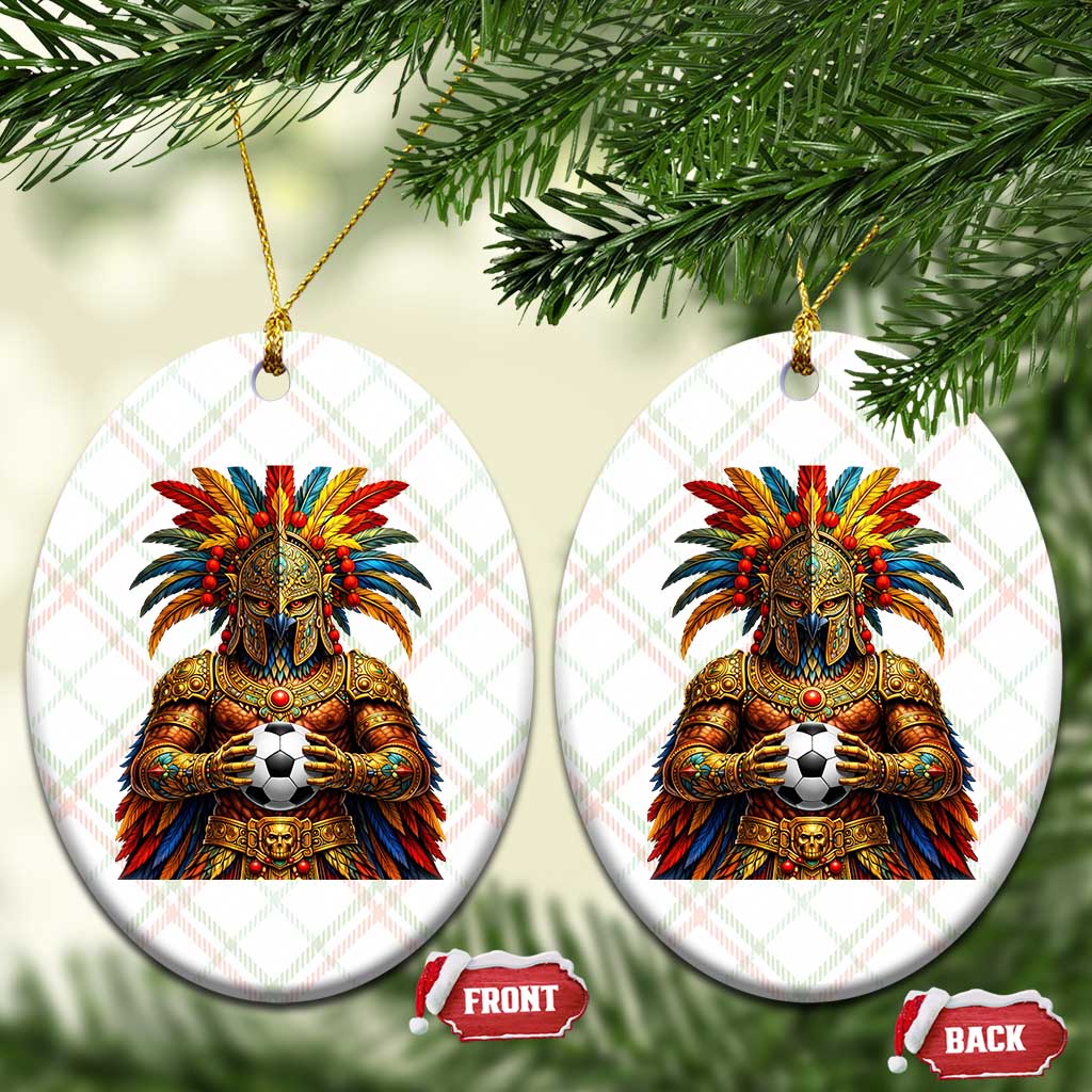 Legendary Tribal Soccer Warrior Ceramic Ornament Football Lover