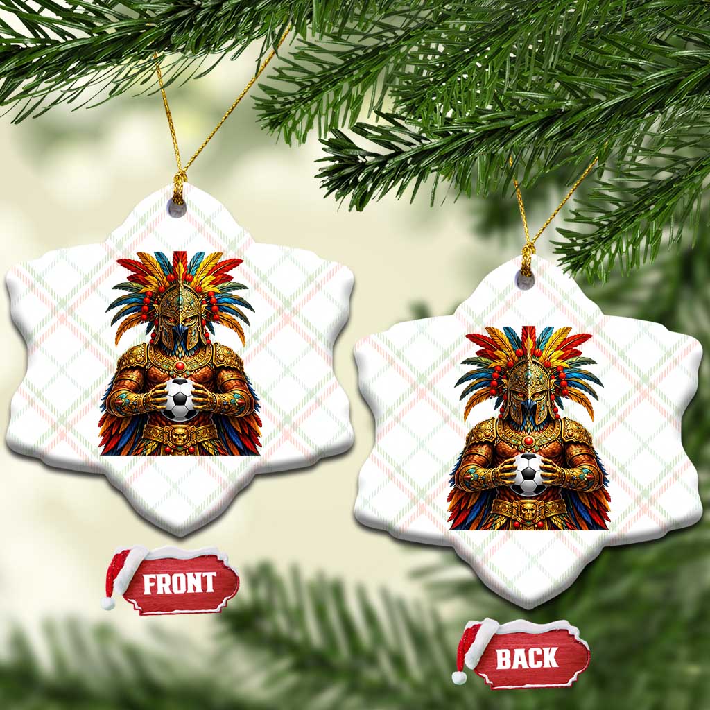 Legendary Tribal Soccer Warrior Ceramic Ornament Football Lover