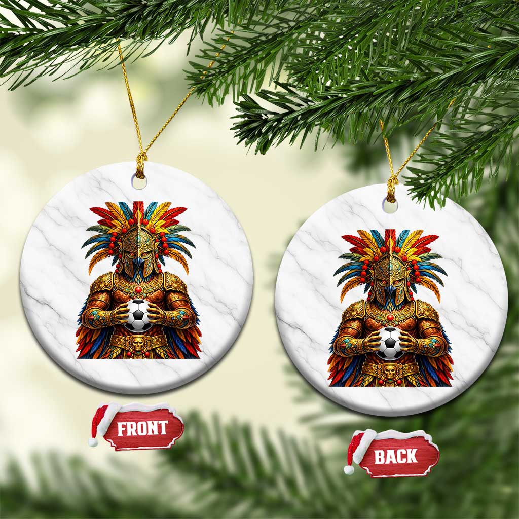 Legendary Tribal Soccer Warrior Ceramic Ornament Football Lover