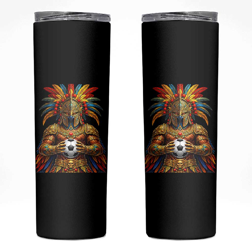 Legendary Tribal Soccer Warrior Skinny Tumbler Football Lover