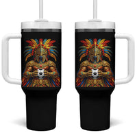 Legendary Tribal Soccer Warrior Tumbler With Handle Football Lover