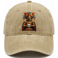 Legendary Tribal Soccer Warrior Washed Cotton Baseball Cap Football Lover