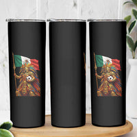 Legendary Mexican Soccer Warrior Pride Skinny Tumbler