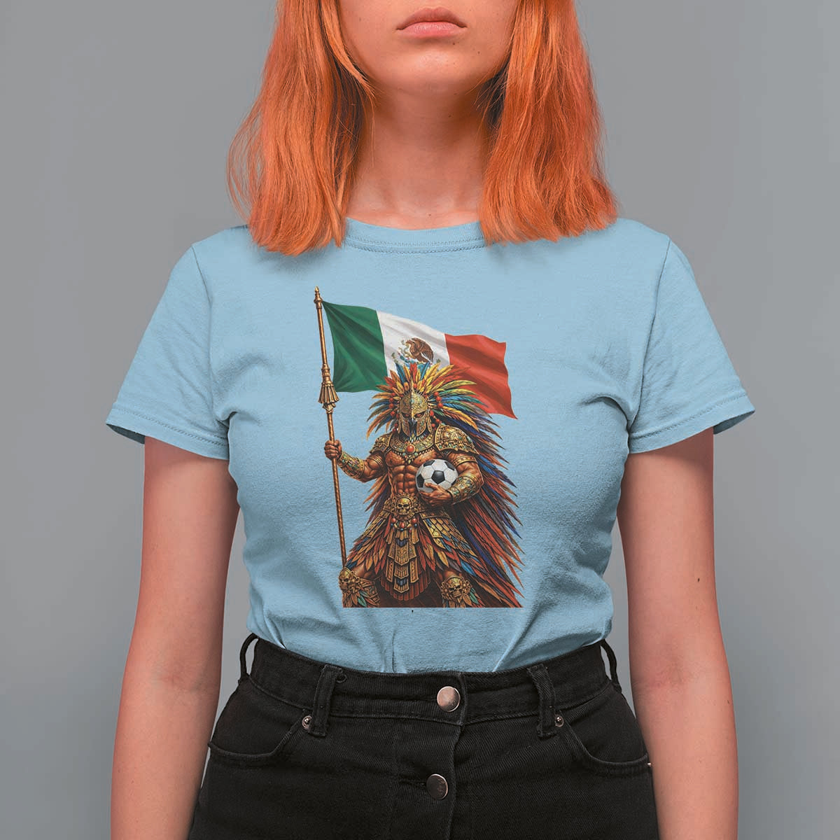 Legendary Mexican Soccer Warrior Pride T Shirt For Women