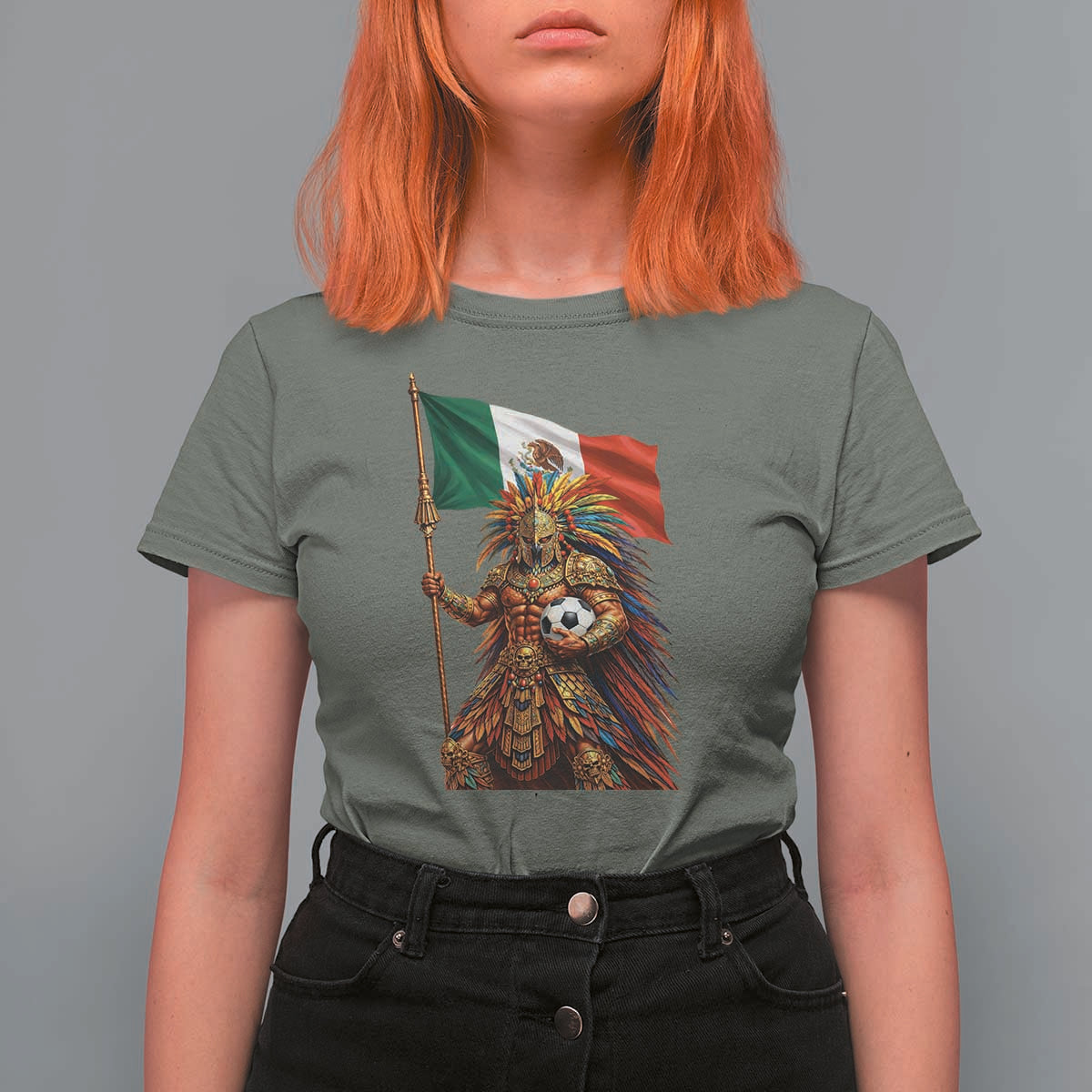 Legendary Mexican Soccer Warrior Pride T Shirt For Women