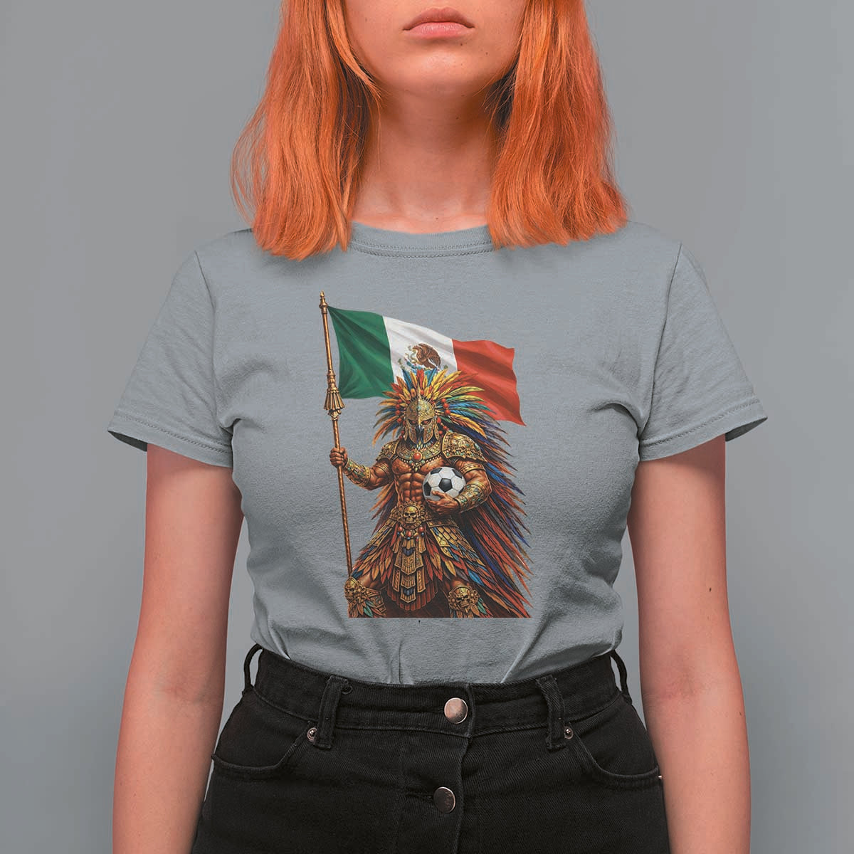 Legendary Mexican Soccer Warrior Pride T Shirt For Women