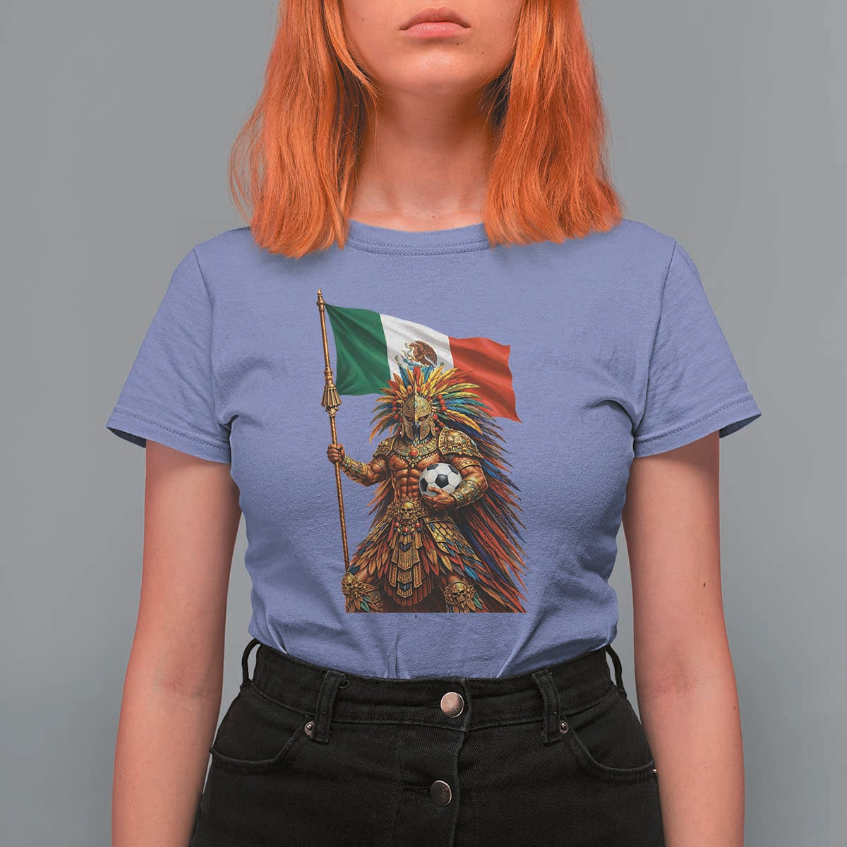 Legendary Mexican Soccer Warrior Pride T Shirt For Women