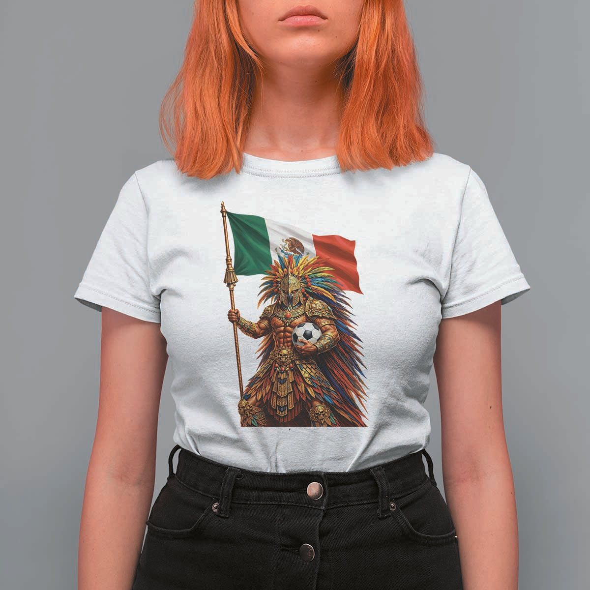 Legendary Mexican Soccer Warrior Pride T Shirt For Women
