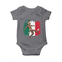 Aztec Warrior Playing Soccer Baby Onesie Mexican Pride Football Fan Gift
