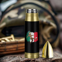 Aztec Warrior Playing Soccer Bullet Tumbler Mexican Pride Football Fan Gift