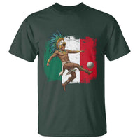 Aztec Warrior Playing Soccer T Shirt Mexican Pride Football Fan Gift