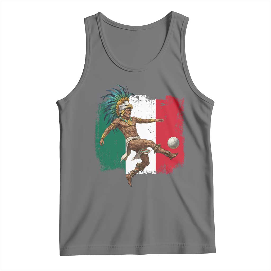 Aztec Warrior Playing Soccer Tank Top Mexican Pride Football Fan Gift