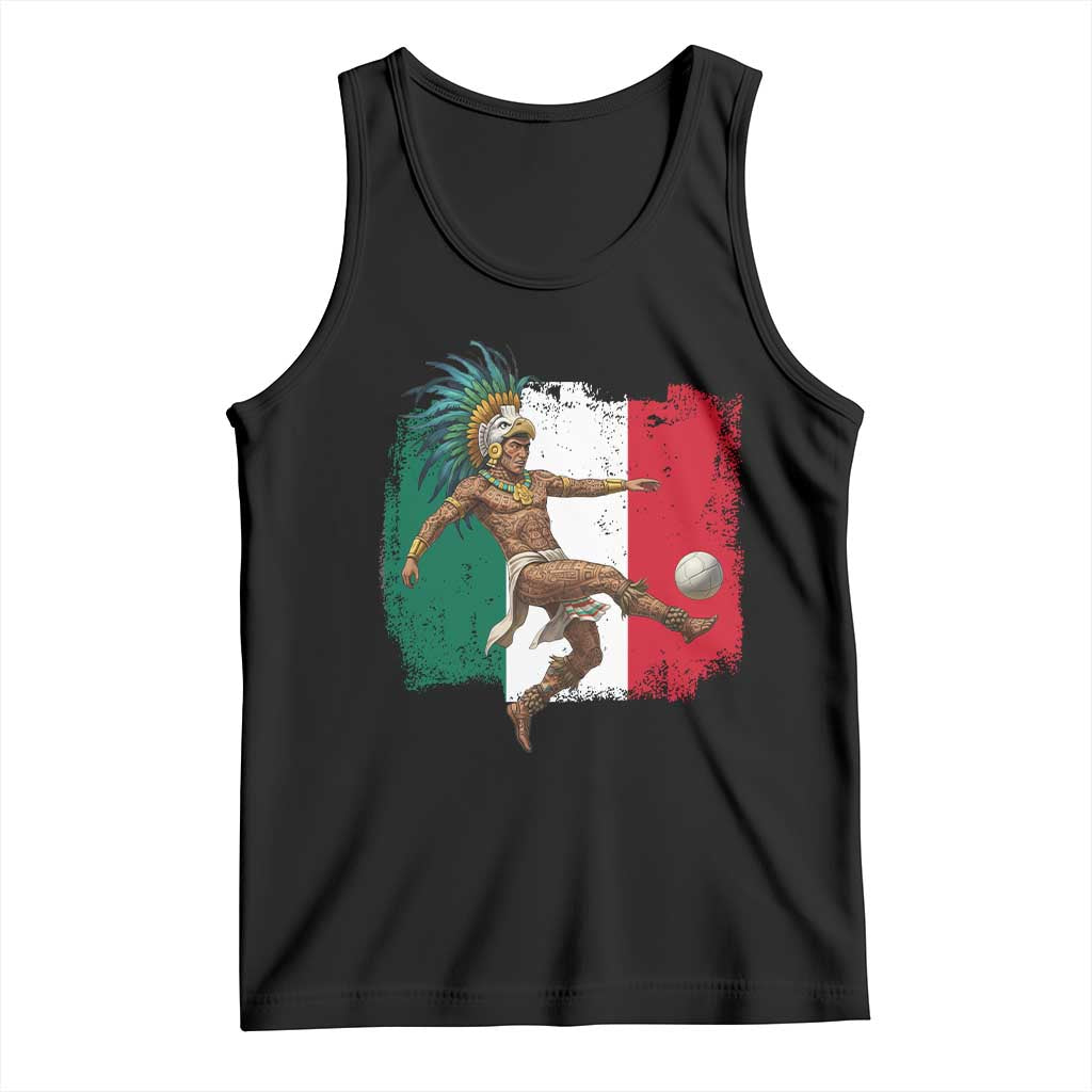 Aztec Warrior Playing Soccer Tank Top Mexican Pride Football Fan Gift
