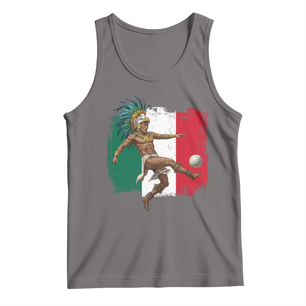 Aztec Warrior Playing Soccer Tank Top Mexican Pride Football Fan Gift