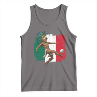Aztec Warrior Playing Soccer Tank Top Mexican Pride Football Fan Gift