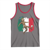 Aztec Warrior Playing Soccer Tank Top Mexican Pride Football Fan Gift