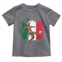 Aztec Warrior Playing Soccer Toddler T Shirt Mexican Pride Football Fan Gift