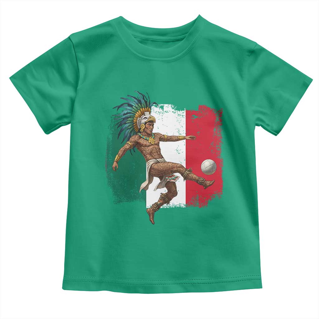 Aztec Warrior Playing Soccer Toddler T Shirt Mexican Pride Football Fan Gift
