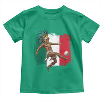 Aztec Warrior Playing Soccer Toddler T Shirt Mexican Pride Football Fan Gift