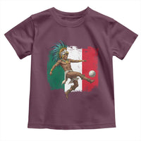 Aztec Warrior Playing Soccer Toddler T Shirt Mexican Pride Football Fan Gift