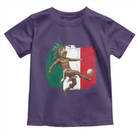 Aztec Warrior Playing Soccer Toddler T Shirt Mexican Pride Football Fan Gift